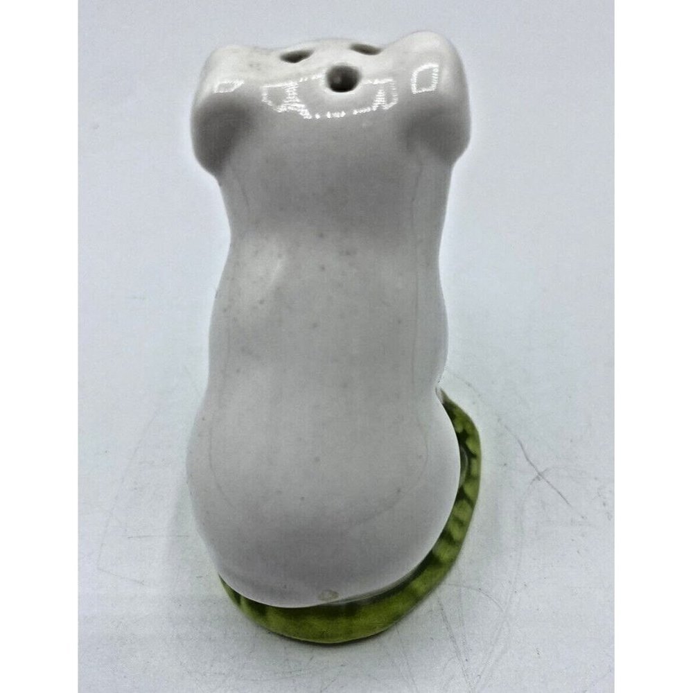 Ceramic Pig Piglet Salt Shaker Figurine Farmhouse White Green Pink Farm Animal - Picture 3 of 11